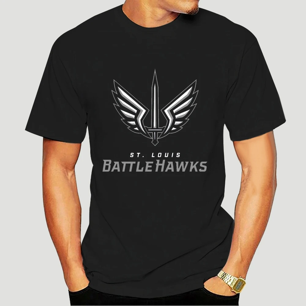 Черная футболка St. Louis Battlehawks Xfl M-Xxxl высшего качества 0658A | Женская одежда