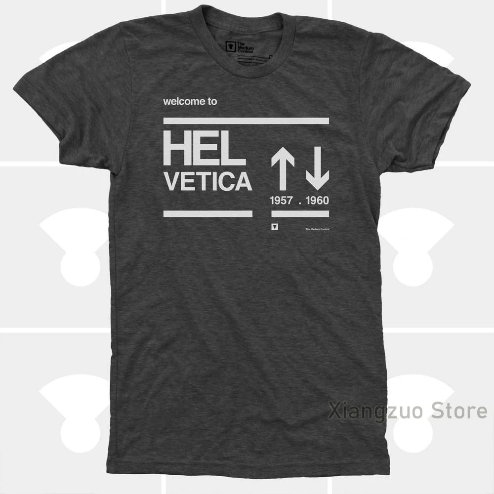 Мужская футболка Helvetica (Мужская) с рисунком швейцарский графический дизайн со