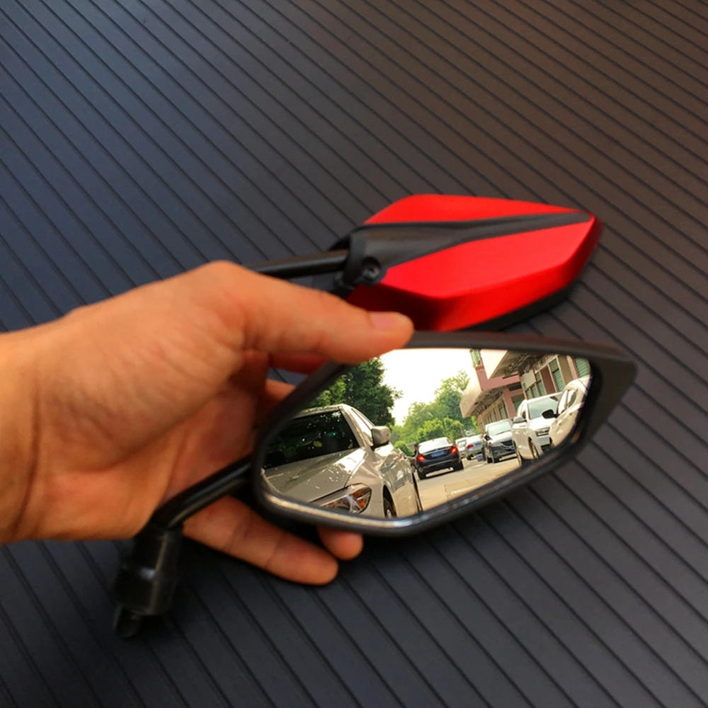 Motorcycle mirror Motorcycle mirrors 10mm universial motorbike rearview side mirrors for Honda Suzuki Yamaha Kawasaki Scooter Ducati