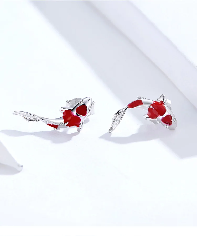 Lucky Koi Earrings display