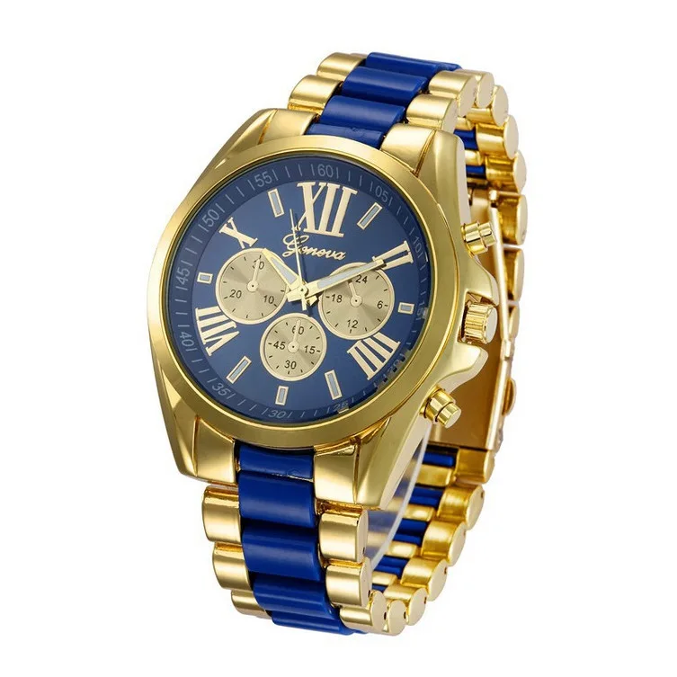 

Factory Currently Available New Style Steel Belt Geneva Three-Eyed Six-pin Watch Rome Alloy Men's Watch with Numbers Steel Watch