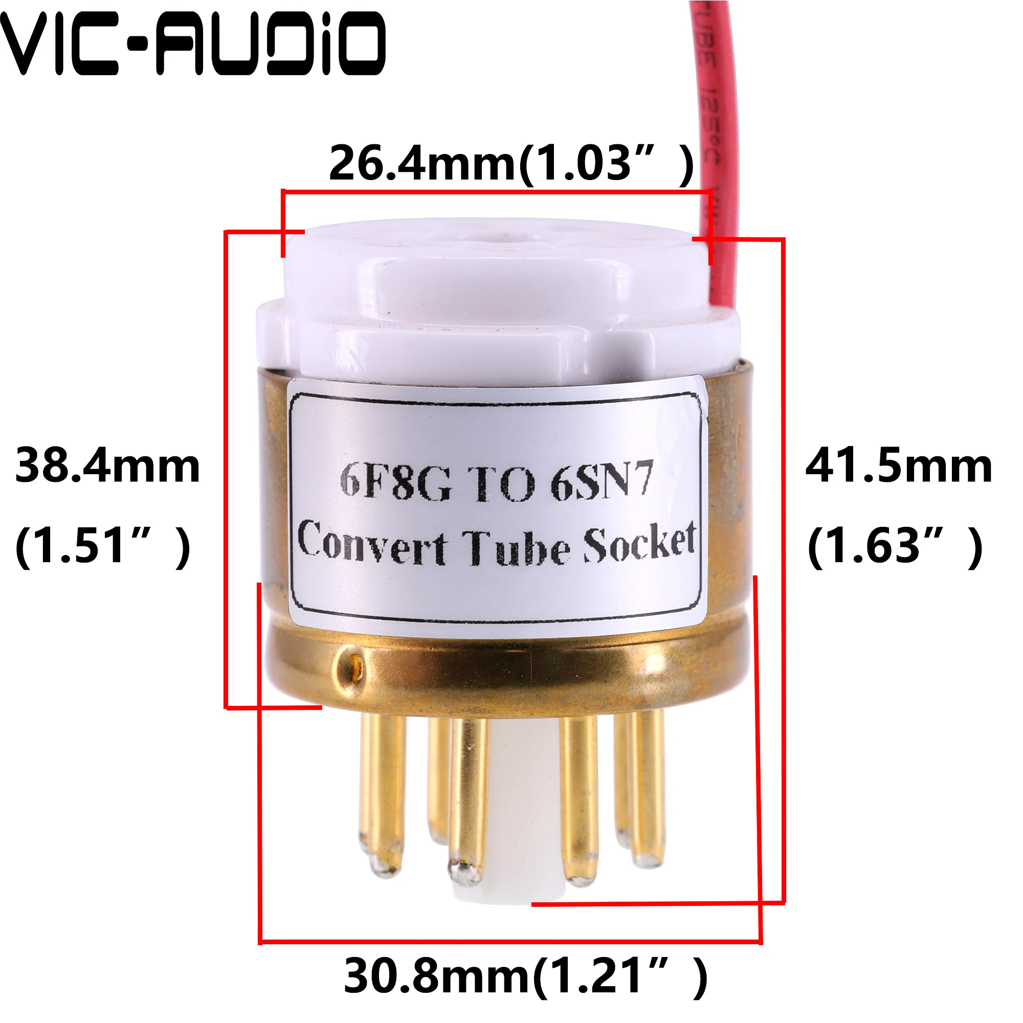 Фото 1 шт. 6F8G (сверху) на 6SN7 (снизу) трубка от 8pin до 8Pin DIY фотоадаптер конвертер розетки Бесплатная доставка №4