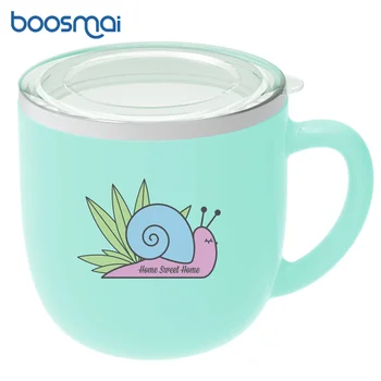

Baby Cups Cute Snail Pattern Stainless Steel Spill Proof Cup Baby Learning Drinking Cup LeakProof Child Water Milk Cup Bottle