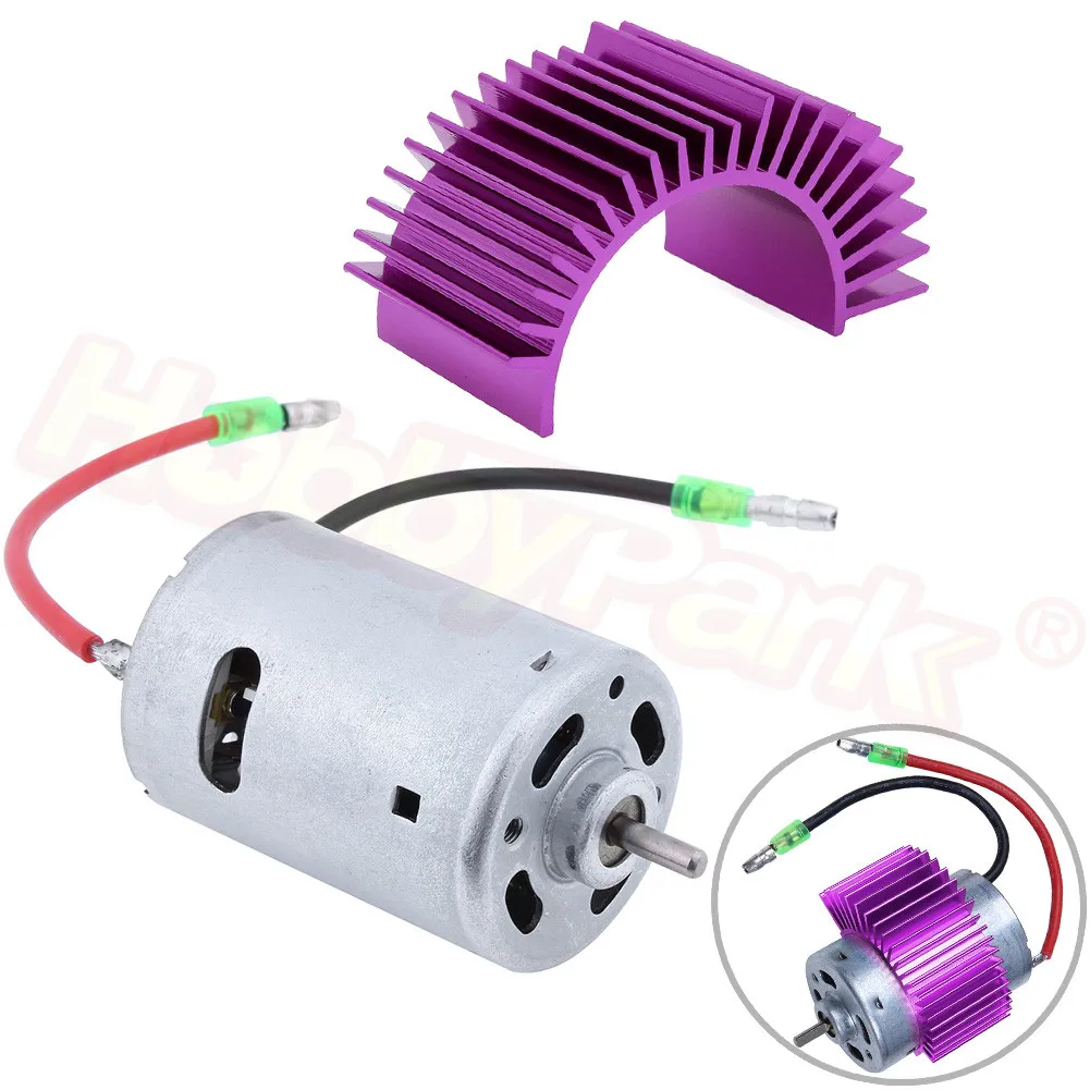 

RC Parts 03011 RS540 26T Turn Brushed Electric Engine Motor & Motor Heat Sink Cover For RC HSP 1/10 Himoto Redcat Racing Models