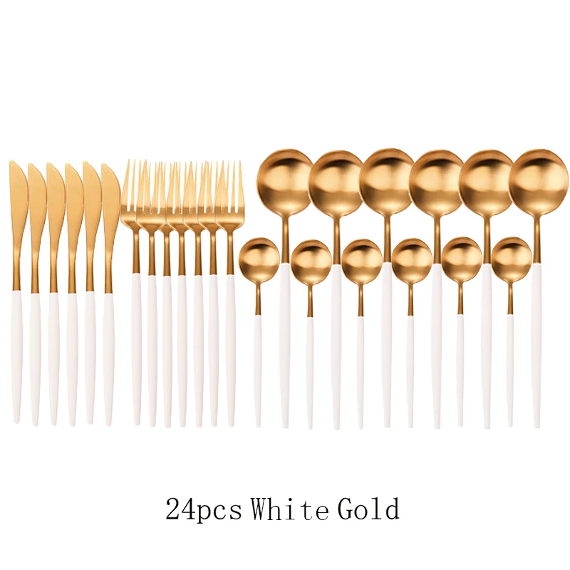 24Pcs White Gold