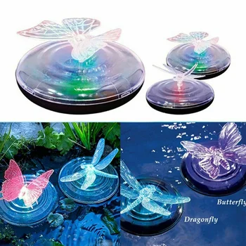 

Solar LED Float Lamp RGB Color Change Butterfly Dragonfly Outdoor Pond Water Light YA88