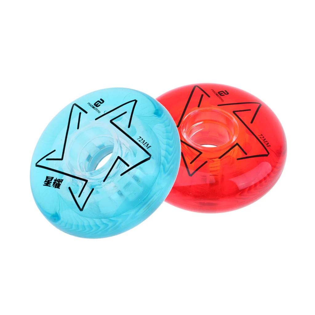 1 Piece Premium PU Inline Roller Skates Shoes Wheel FSK Slalom Sliding Tires Speed Skate Replacement Accessories 72 / 76 / 80mm