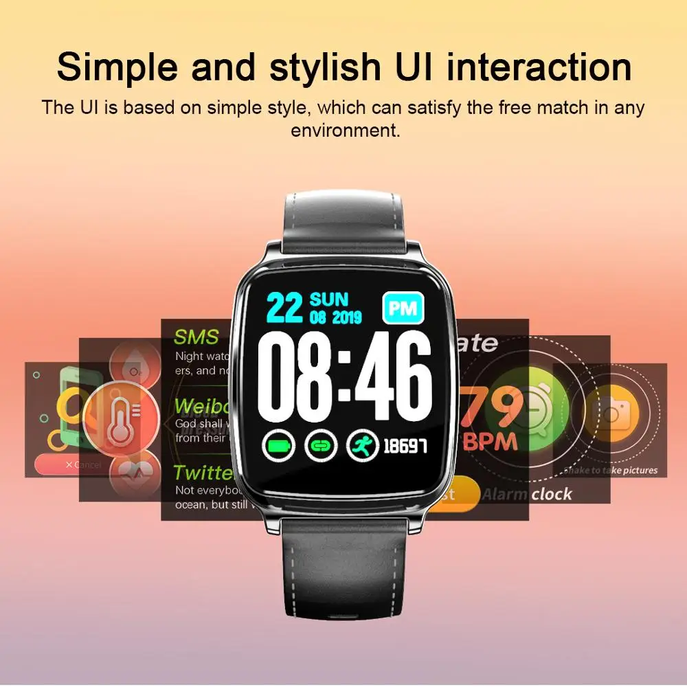 Smart Watch M8 Heart Rate Monitor Fitness Tracker SmartWatch Waterproof Sports Smart Band Color Full Screen Touch Smart Bracelet