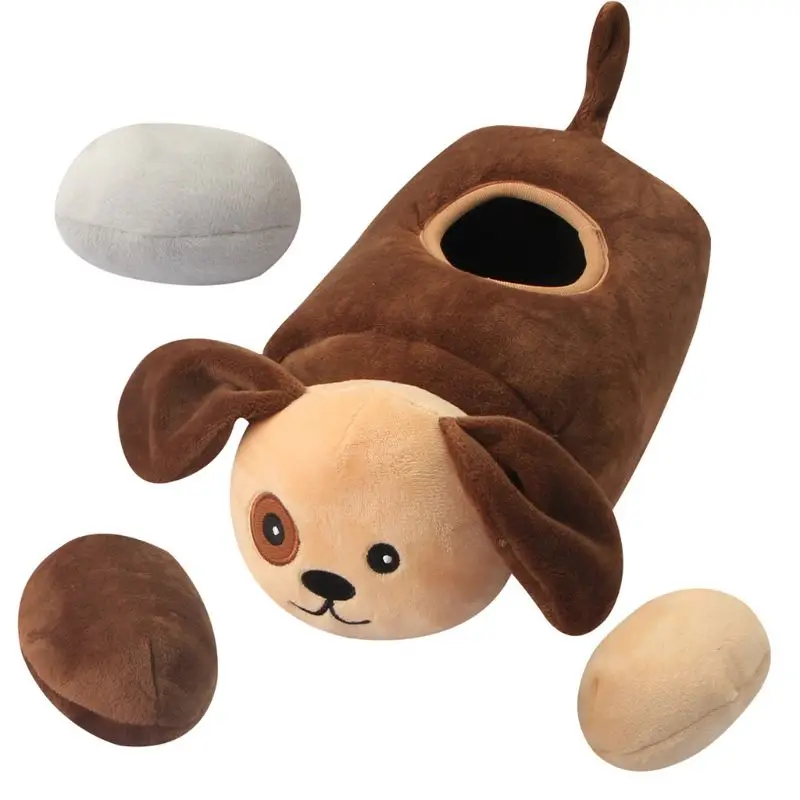 Dog Собака скрипучий игрушка прятки плюшевая собака/медведь интерактивные игрушки для домашних животных Рождественский игровой набор - Цвет: Dog