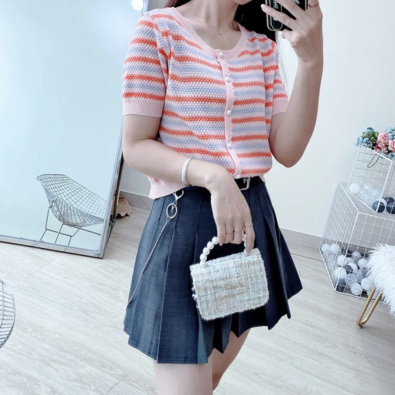 brown skirt High Waist Solid Pleated Skirts Woman Harajuku Belt Chic A-Line Skirt Woman's Retro Simple Black Mini Skirt Women Summer 2021 silk skirt