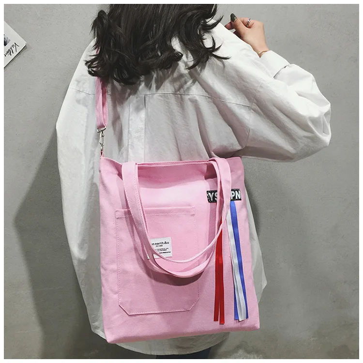 Micro for New Style Korean-style Canvas Messenger Bag Women's Deconstructable Strap Harajuku-Style Student Literature And Art Ve
