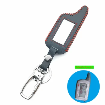 

for Scher-khan Logicar A B lcd russian version remote two way car alarm 4 buttons carrying leather case cover car key case