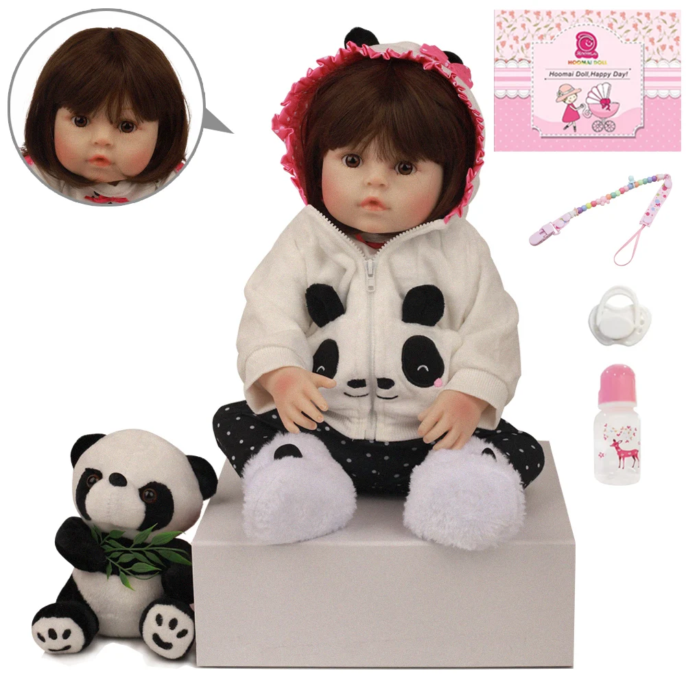 

18"48CM Newest Full Body Silicone Bebe Reborn Baby Doll Cute Newborn Babies Doll Lifelike Reborn Girl Toys For Birthday Gifts