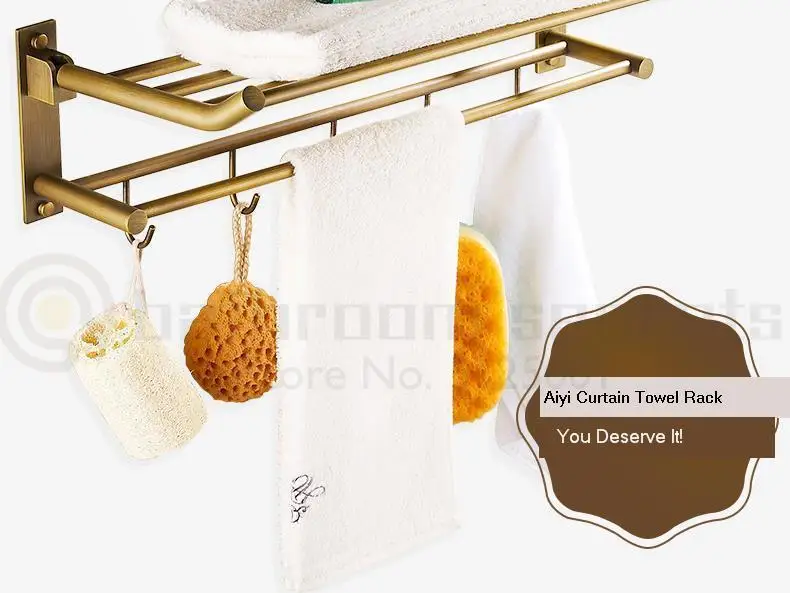 Antique All Copper Towel Rack Bathroom Folding Towel Rack Towel Rack Bathroom Rack Towel Bar European Towel Hanger Bathroom