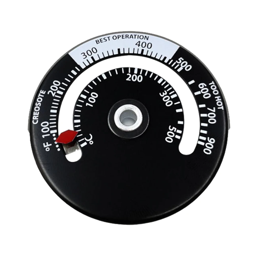 Aluminum Alloy Adsorption Type Stove Thermometer Fireplace Wood Log Burning Stove Fire