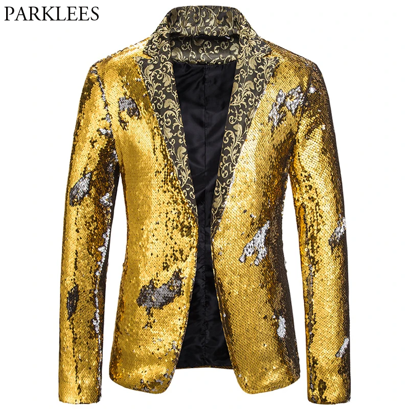 Блестящая золотая куртка с блестками для мужчин черный и жаккардовый жакет для мужчин s блестящие танцы в ночном клубе Мужские Сценические куртки для выступления мужской блейзер
