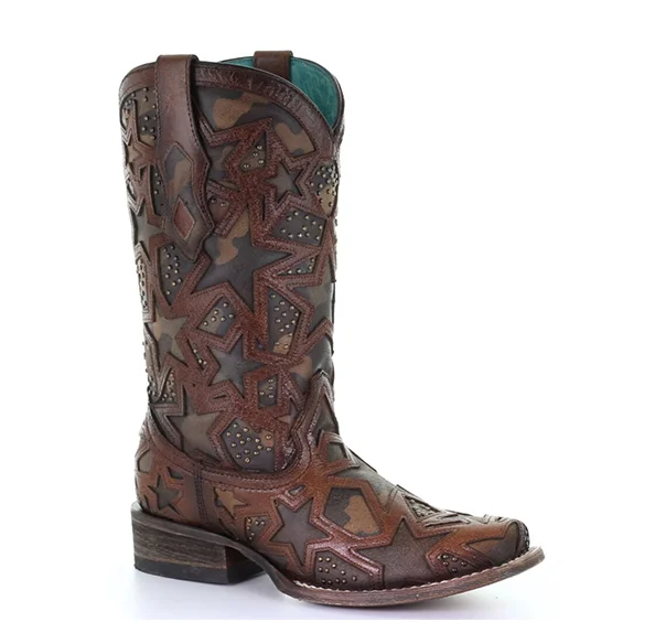 

Women's Shoes New for 2020 High Quality Pu Leather Safety Fashion Boots Female Vinage Classic Cowboy Boots Botas De Mujer QA019