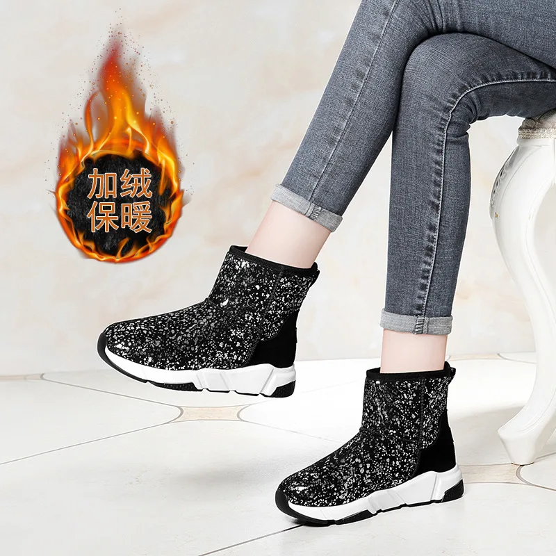 

Winter Genuine Leather plus Velvet Warm Snow Boots WOMEN'S Boots 2019 New Style WOMEN'S Shoes Korean-style Short Boots Flat WOME