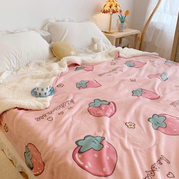 

Thickened flannel blanket quilt bed sheet blanket single dormitory student air conditioning blanket office nap blanket