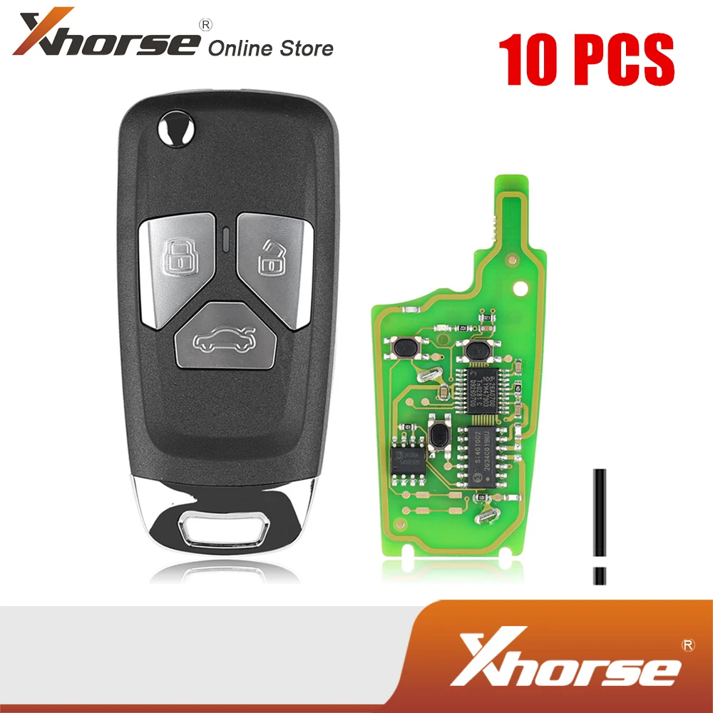 XHORSE XNAU01EN для Audi Стиль беспроводной VVDI Универсальный откидной дистанционный ключ