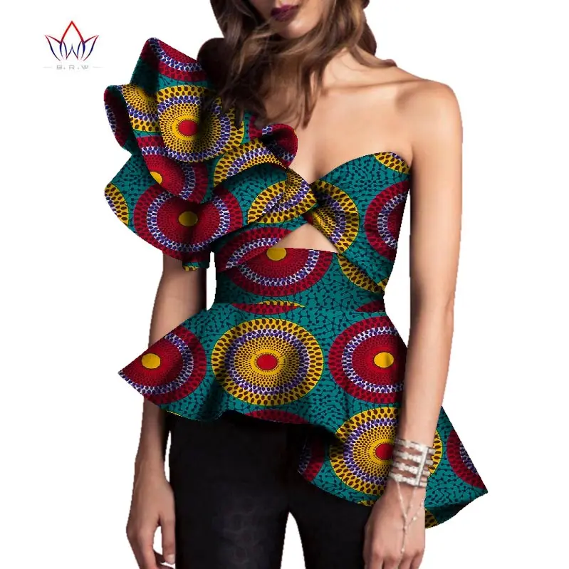 Женская рубашка с принтом в африканском стиле Dashiki топы современном размера плюс