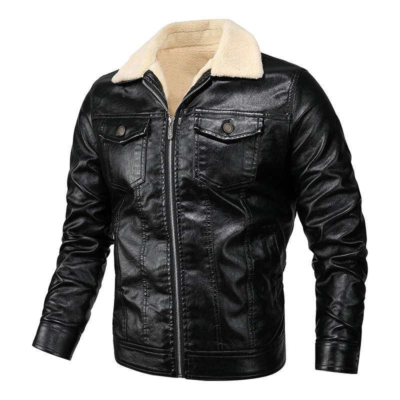 Fashion Brand Men's Retro PU Jackets 2023 Men Slim Fit Motorcycle Leather Jacket Outwear Male Warm Bomber Military Outdoor Coat