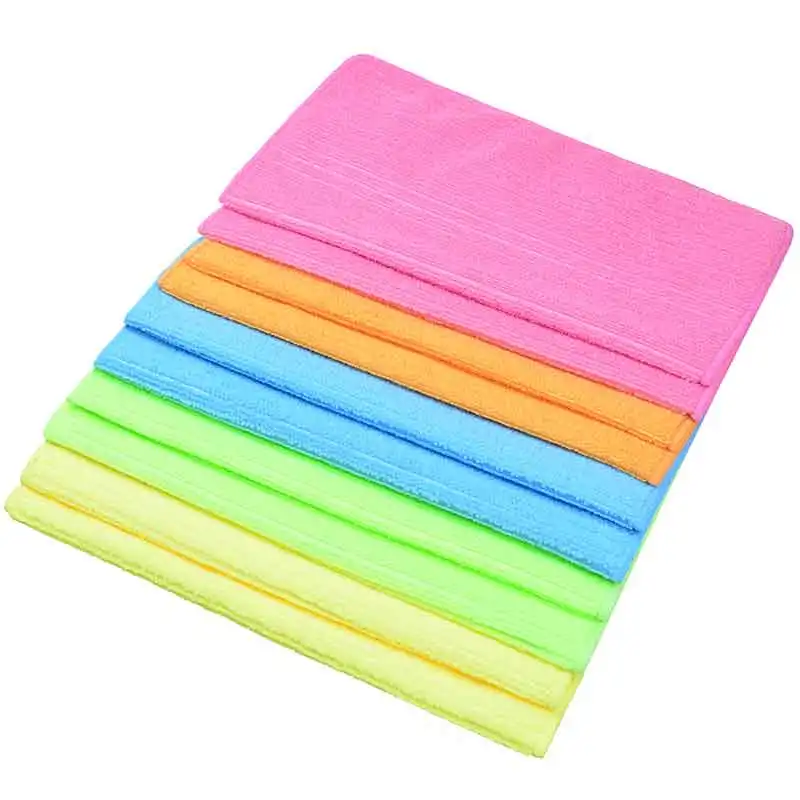 DII Microfiber Multi-Purpose Cleaning Towels Perfect for Kitchens Set of 4 Gray Stripe Drying Rags 16 x 24 Car Dusting Dishes 