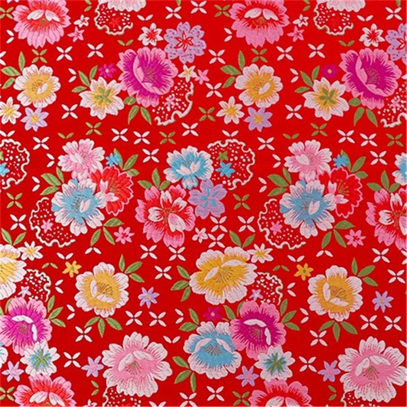 Новое поступление парча жаккардовая ткань с цветочным узором для дивана и сумок - Цвет: red