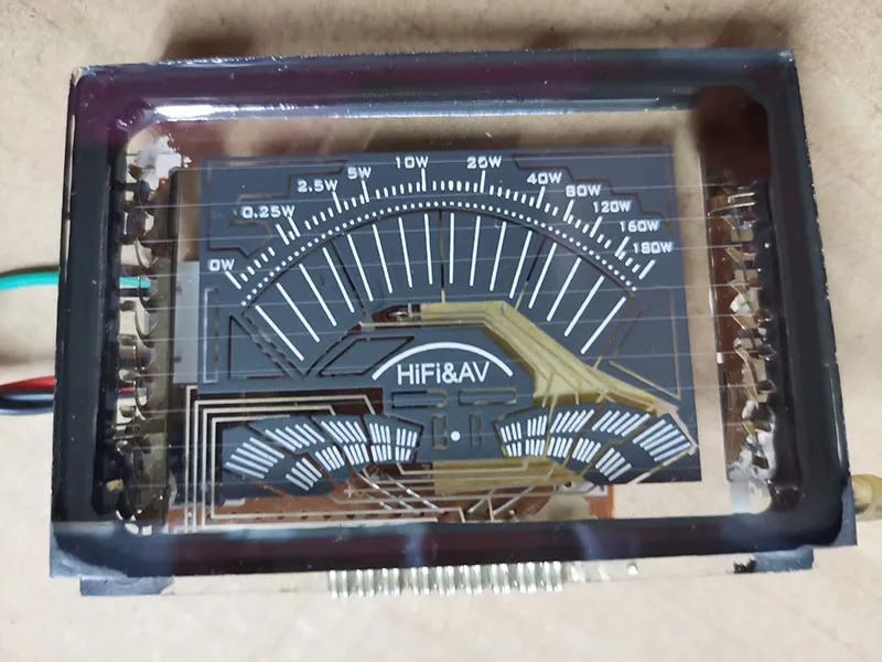 Dual Channel Power Amplifier Panel VFD Display VU Meter Audio Level dB Meter Music Audio Spectrum Indicator