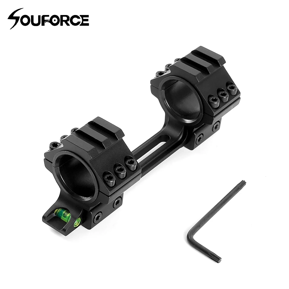 

2 Style Scope Mount Dute Diameter 25.4/30mm Mount Adapter with Spirit Bubble Level Suit 11mm Picatinny Weaver Rail for Hunting