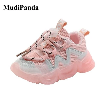 

MudiPanda Baby Shoes 1-12 Years Old Children'S Boys Girls Breathable Mesh Spring Autumn Led Lights Sports Sneakers