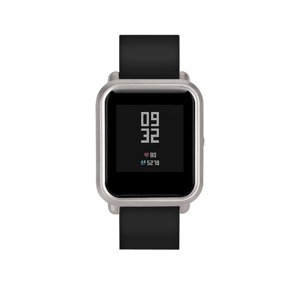Тонкий цветной чехол из поликарбоната с защитной рамкой для часов Huami Amazfit Bip Younth с защитой экрана