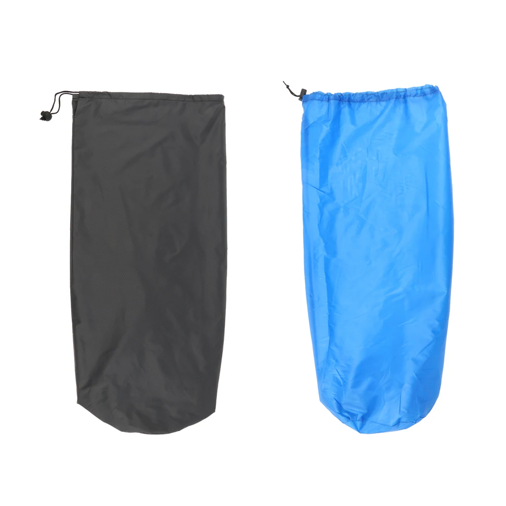2pcs Ultra-light Drawstring Stuff Sack Travel Outdoor Hiking Mat Storage Bag