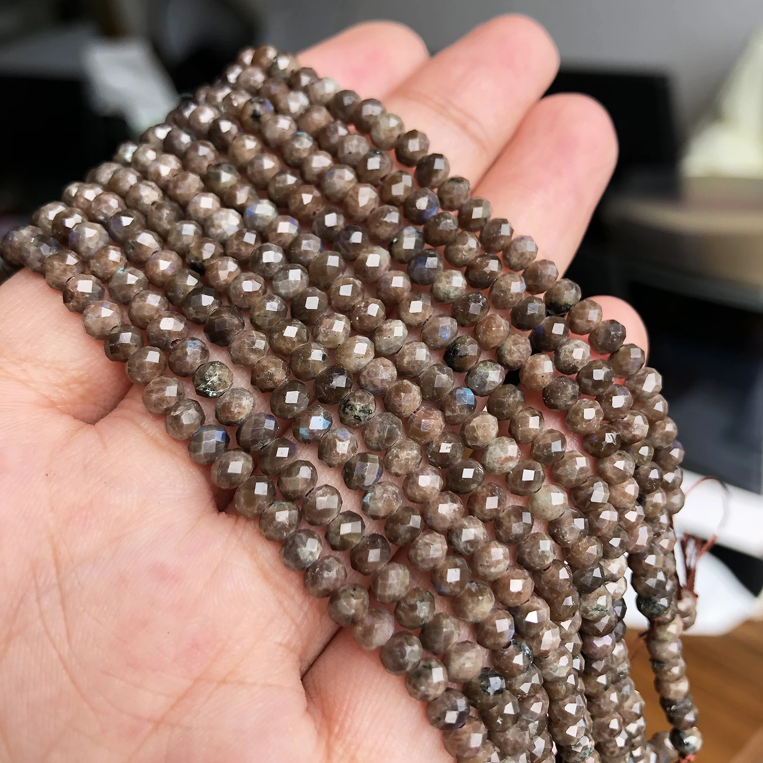 Perles Rondes Pierre De Sang 4mm - Brin 15 Pouces - Fawfa - Afrique