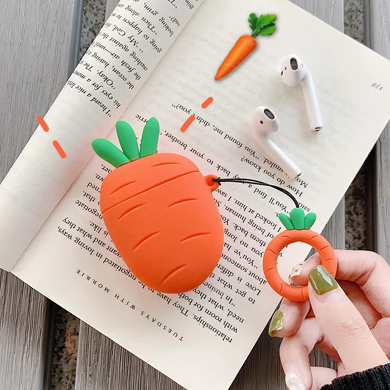 carrot I12 tws Bluetooth наушники Smart-touch беспроводные наушники милые силиконовые водонепроницаемые музыкальные наушники для всех смартфонов для iphone - Цвет: carrot