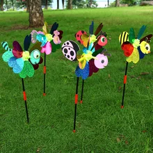 Наружные Садовые принадлежности мультфильм блесток насекомое пчела стерео ветряная мельница украшения