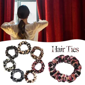 

7Pcs Elastic Hair Ties Set Leopard Elegant Hair Rope Hair Ring Scrunchies Cloth Elastic Hair Ties Rubber Band Ponytail Holder