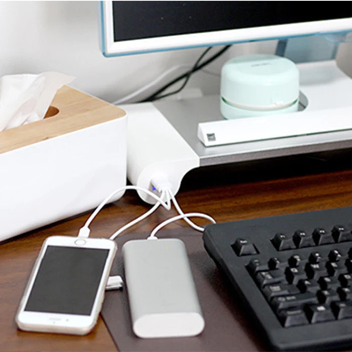 4 Ports USB Monitor Heighten Stand Aluminum Holder Bracket for Laptop PC Computer OUJ99