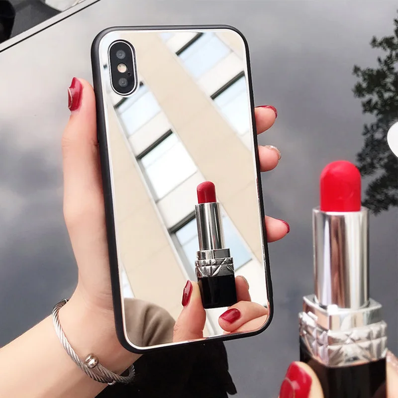 Зеркальный чехол для iPhone 11 12 13 Pro Max 13mini защитный бампер XS MAX XR 6s 7 8 PLUS задняя крышка |