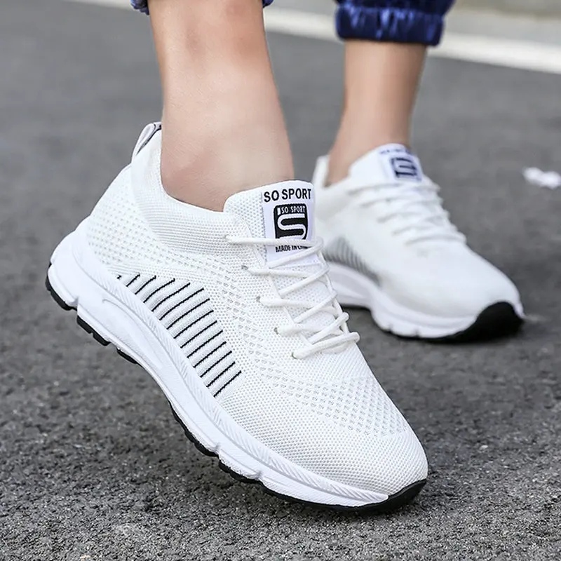 

35-50 Nice Pop Flat Heels Breathable Shoes Woman Autumn Classic Pure Cotton Women Sneakers College Girls Soft Sport Footwear
