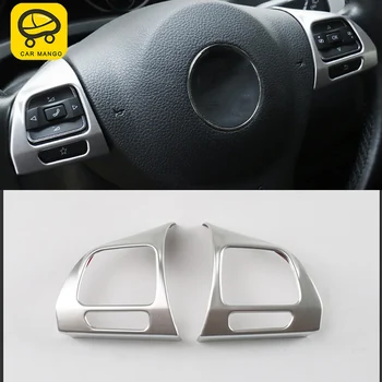

CARMANGO for VW Volkswagen Tiguan 2010-2016 Car Styling Steering Wheel Switch Panel Cover Trim Frame Sticker Interior Accessory