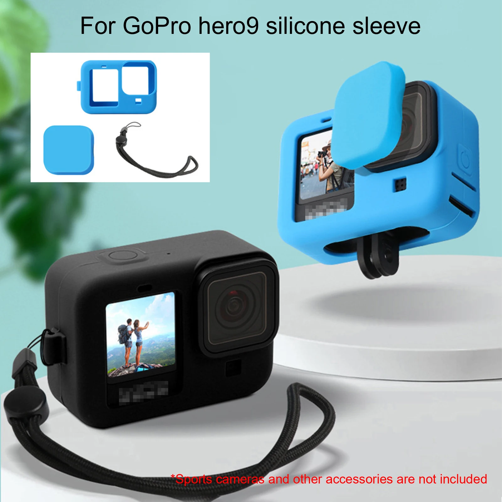 

Black Soft Silicone Protective Full Cover Shell Case Action Camera Cover Shell Camera Accessories For GoPro Hero 9