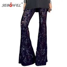 silver sequin bell bottoms