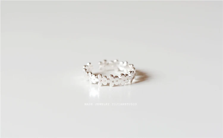 925 Sterling Silver Rings for Women floret Open ring Style Prevent Allergy silver rings silver ring For REETI