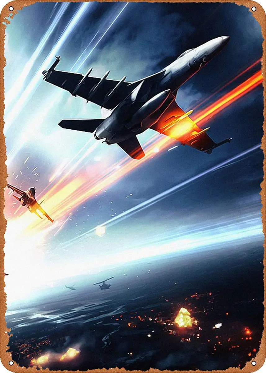 Металлическая жестяная вывеска с игрой полем боя 4 # Настенный декор мужская