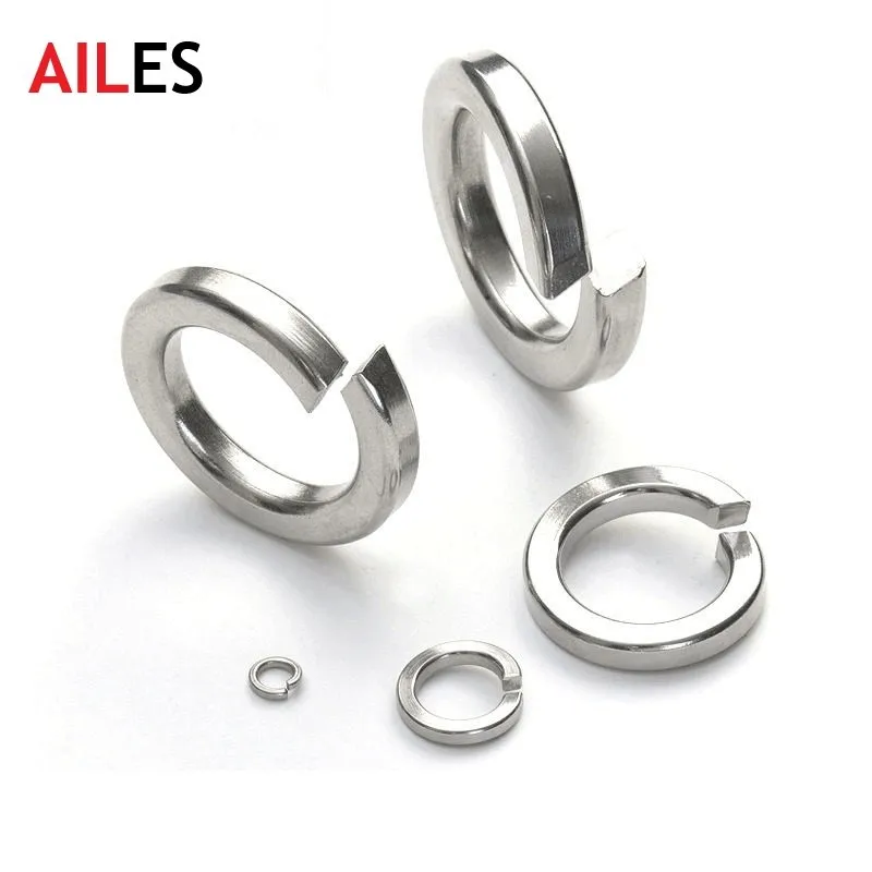 

304 Stainless Steel Spring Split Lock Washer Elastic Gasket M1.6 M2 M2.5 M3 M4 M5 M6 M8 M10 M12 M16 M24 M27 M30 M33 M36