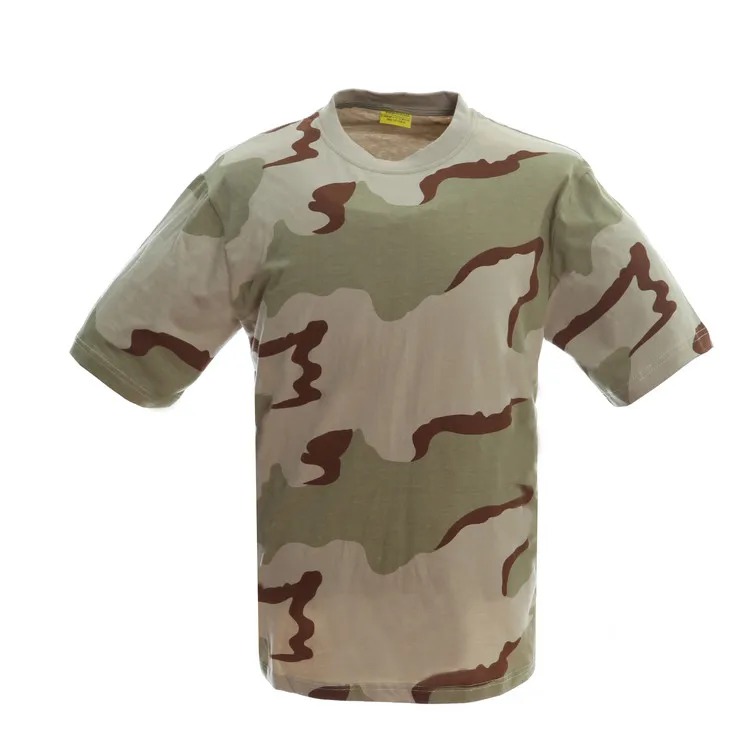 

Camping Hiking Tactical Military Camo T Shirt Breathable Quick Dry US Army Combat T Shirt Short sleeve Cotton