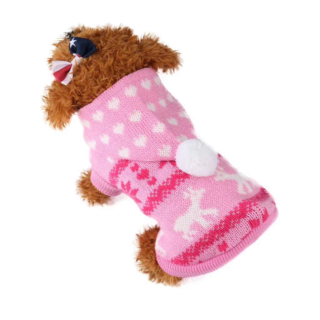 Transer 2019 Dog Hoodie Knit Sweater Pet Cat Puppy Coat Clothes Small Warm Costume Apparel Clothing For Dogs P30 | Дом и сад