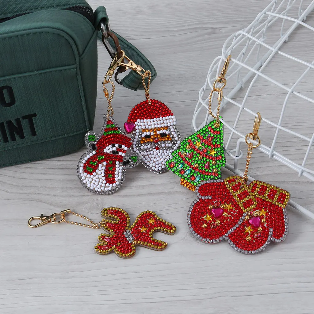 1/5/7 шт. DIY полная дрель специальный алмаз живопись брелок мультфильм Рождество