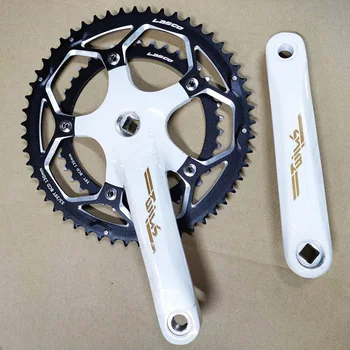 

Stock 39/53T Full Alloy Aluminum Road Bike Crank Super Light 130BCD 170mm Length White Color Bicycle Chain Wheels